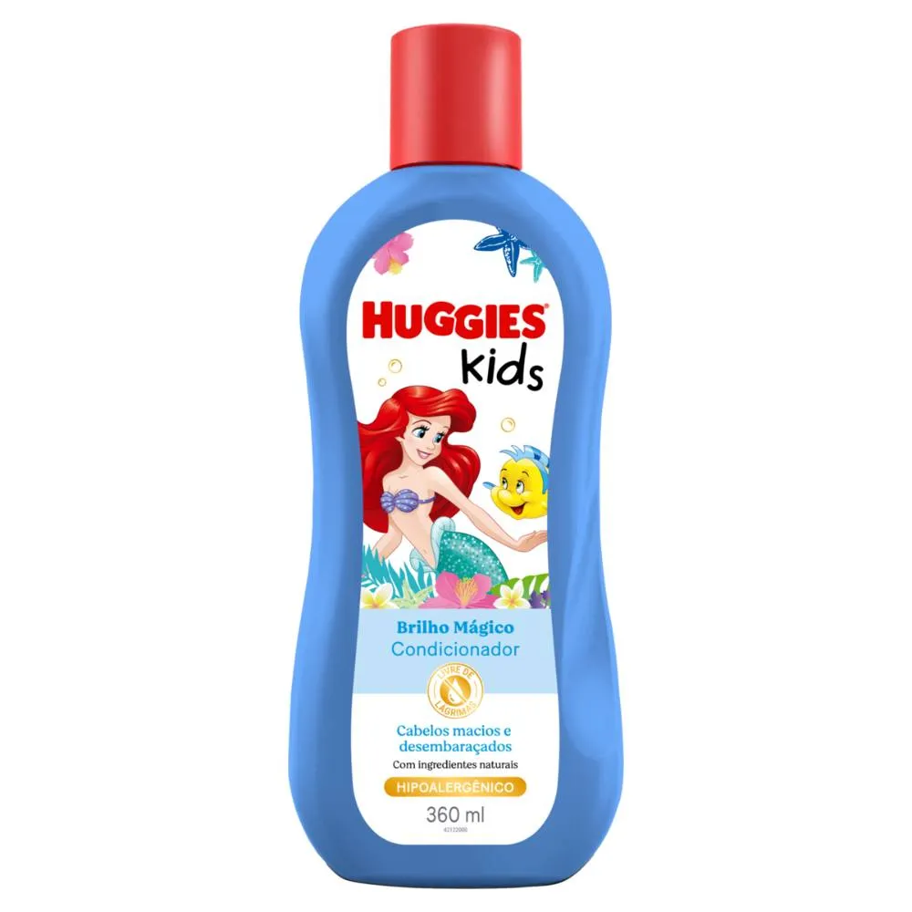 Condicionador Huggies Kids Pequena Sereia Brilho Mágico Cabelos Macios e Desembaraçados 360ml