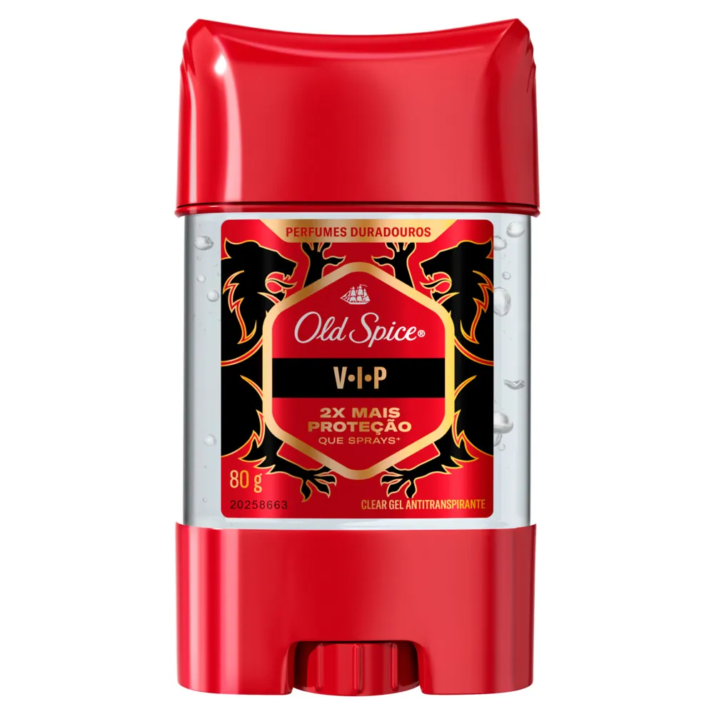 Desodorante Old Spice Vip Clear Gel Stick Antitranspirante 80g