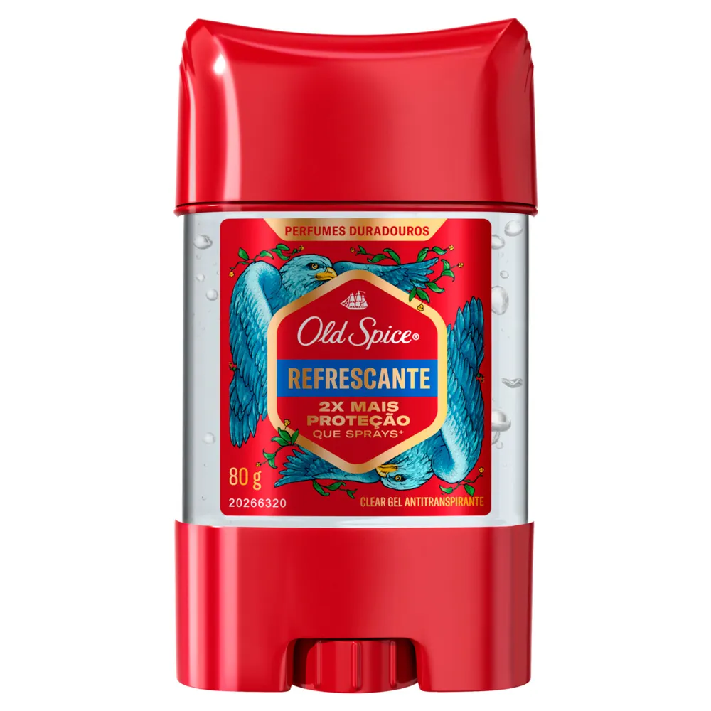 Desodorante Old Spice Refrescante Clear Gel Stick Antitranspirante 80g