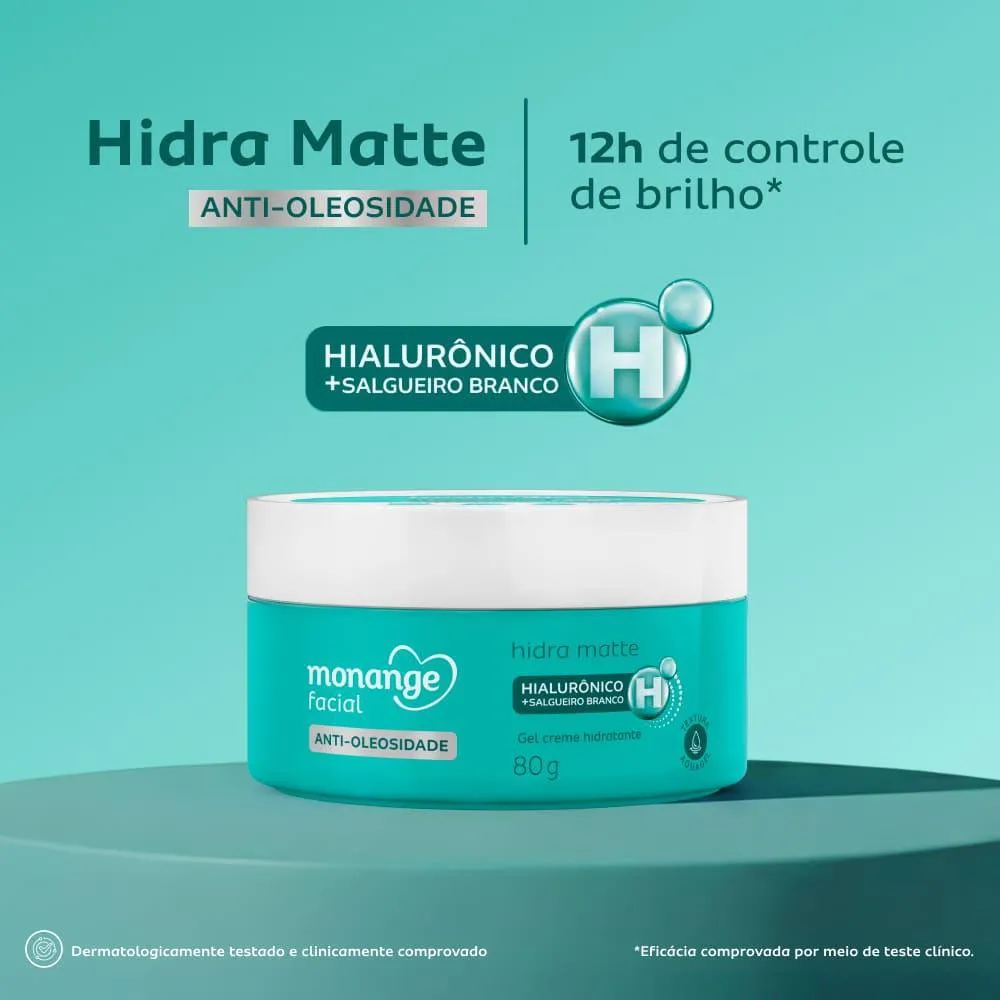 Gel Creme Hidratante Monange Facial Antioleosidade 80g - Drogaria