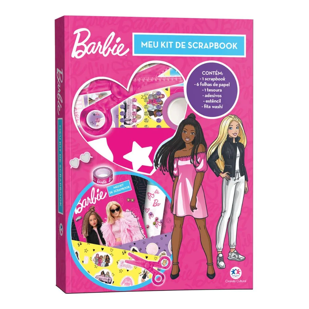 Livro Infantil Barbie Meu Kit de Scrapbook