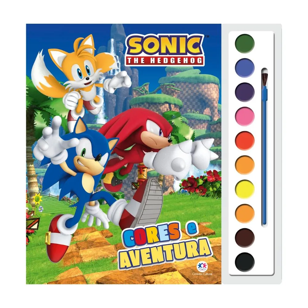 Livro Infantil Sonic The Hedgehog Cores e Aventura