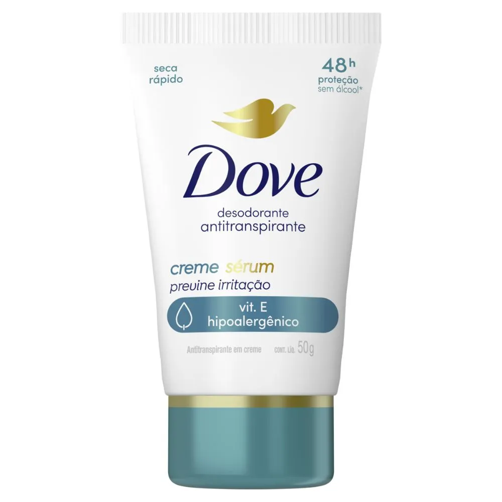 Desodorante Dove Antitranspirante Creme Sérum Previne Irritação 50g