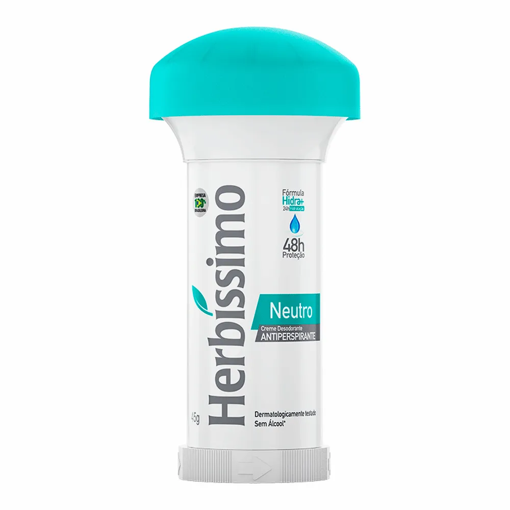 Desodorante Herbíssimo Creme Neutro Antiperspirante Stick 45g