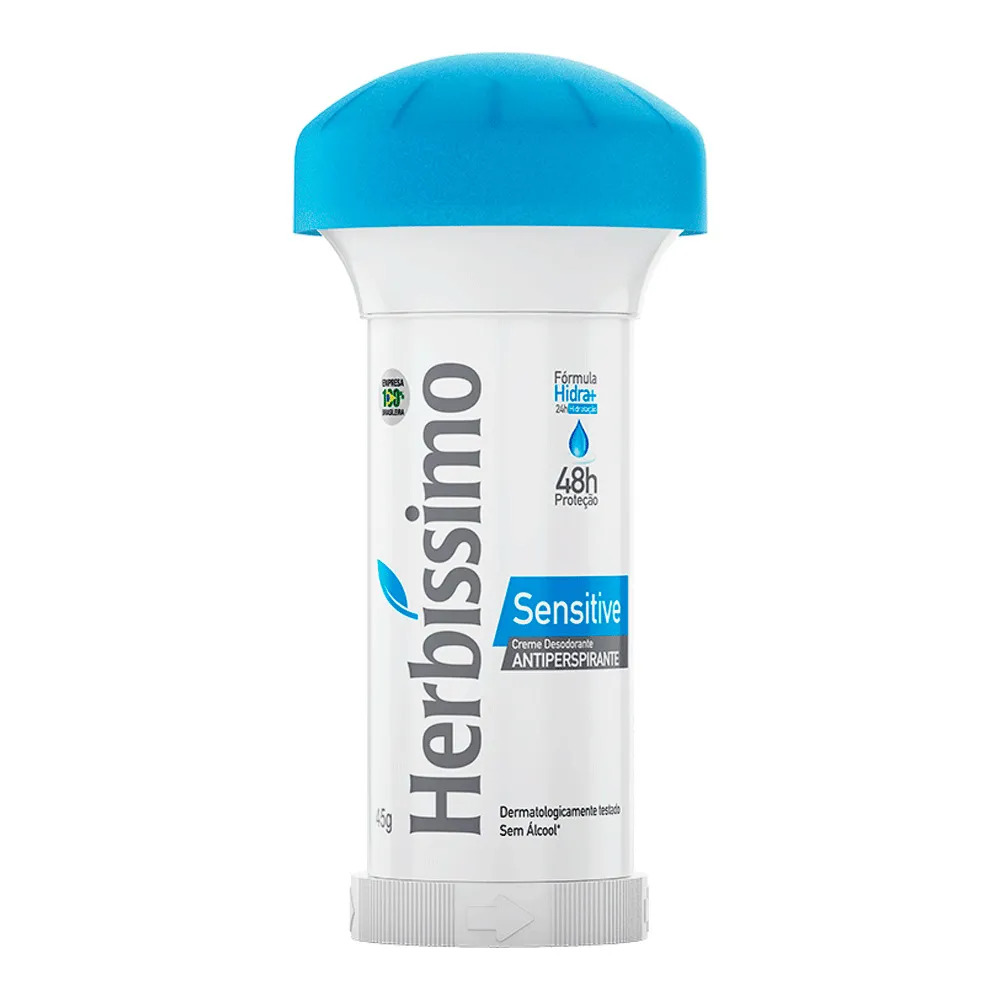 Desodorante Herbíssimo Creme Sensitive Antiperspirante Stick 45g