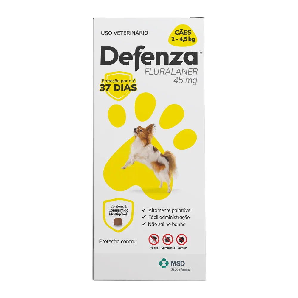 Defenza Antiparasitário para Cães de 2 a 4,5kg com 1 Comprimido Mastigável