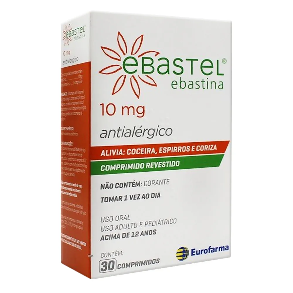 Ebastel 10mg com 30 Comprimidos Revestidos