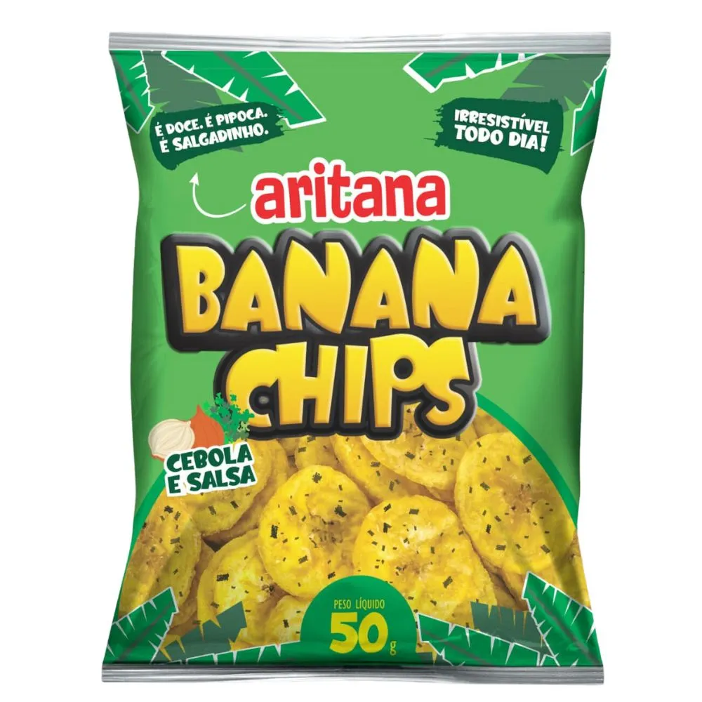 Banana Frita Aritana Cebola e Salsa 50g