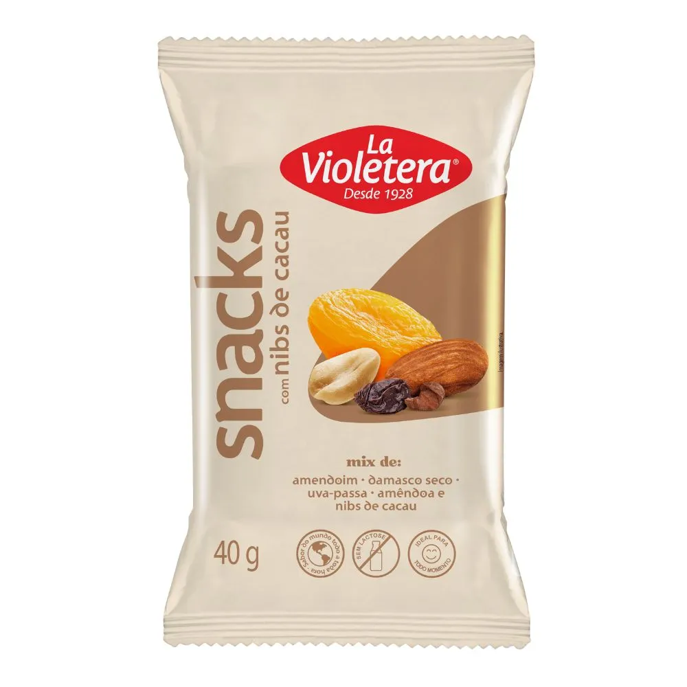 Snacks La Violetera com Nibs de Cacau 40g