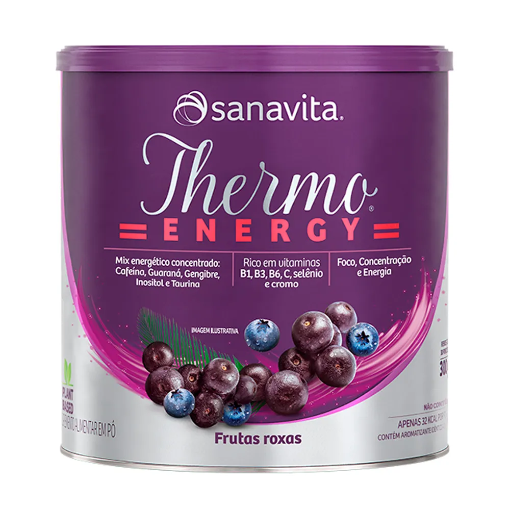Thermo Energy Sanavita Sabor Frutas Roxas 300g