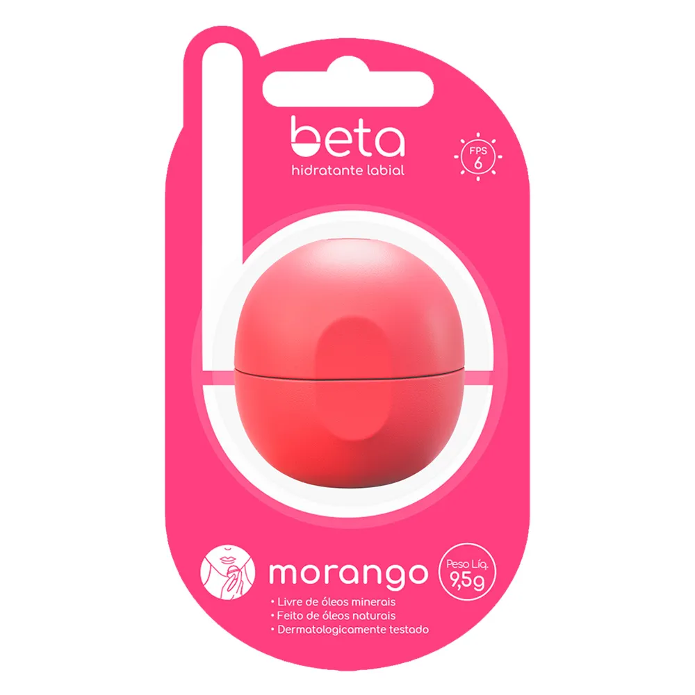 Hidratante Labial Beta Morango FPS 6 9,5g