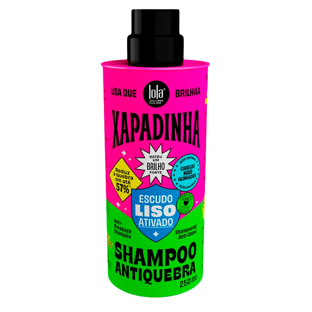 Shampoo Antiquebra Lola Xapadinha Escudo Liso Ativado 250ml