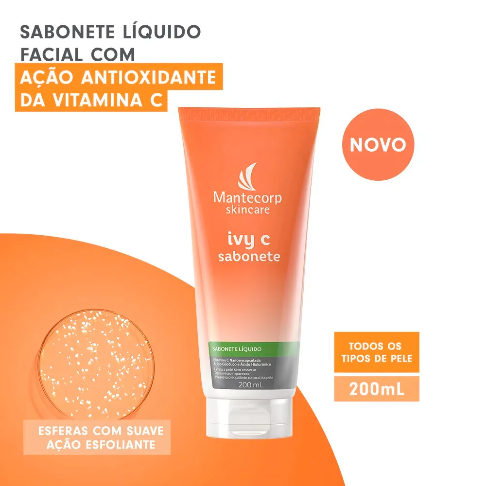 Ivy C Sabonete Líquido Facial 200ml - Drogaria Araujo