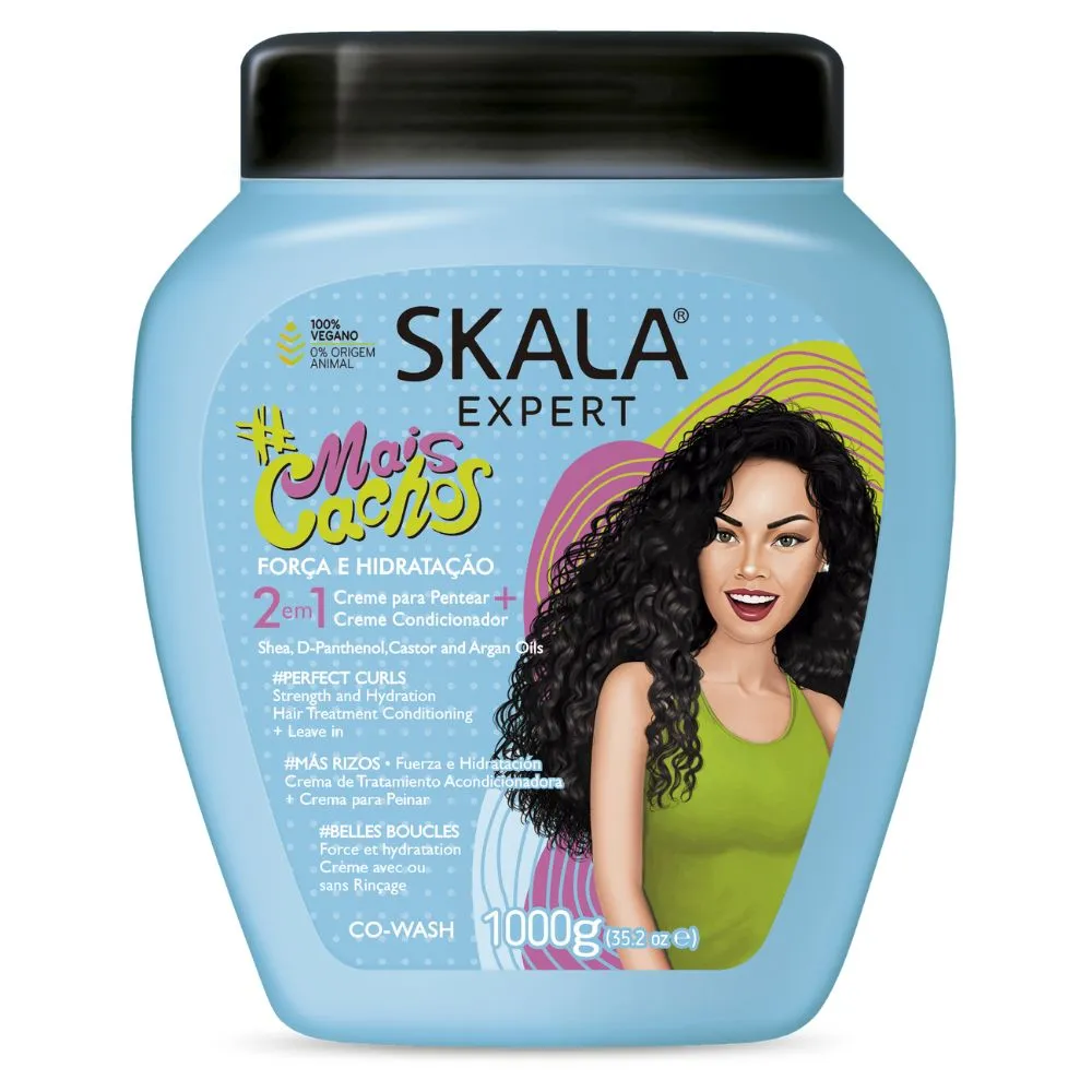 Creme Skala Expert 2 em 1 Mais Cachos Força e Hidratação 1kg - Drogaria ...
