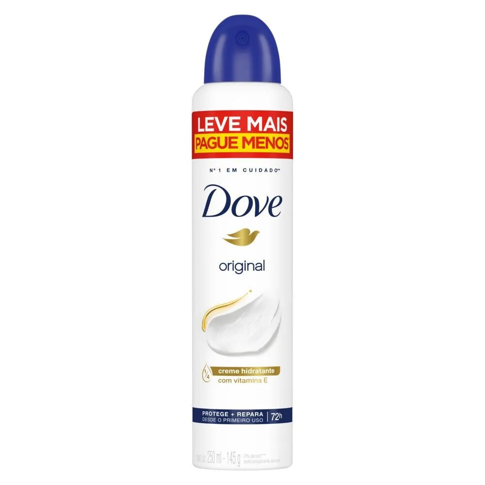 Desodorante Antitranspirante Aerosol Dove Original 250ml Leve Mais Pague Menos