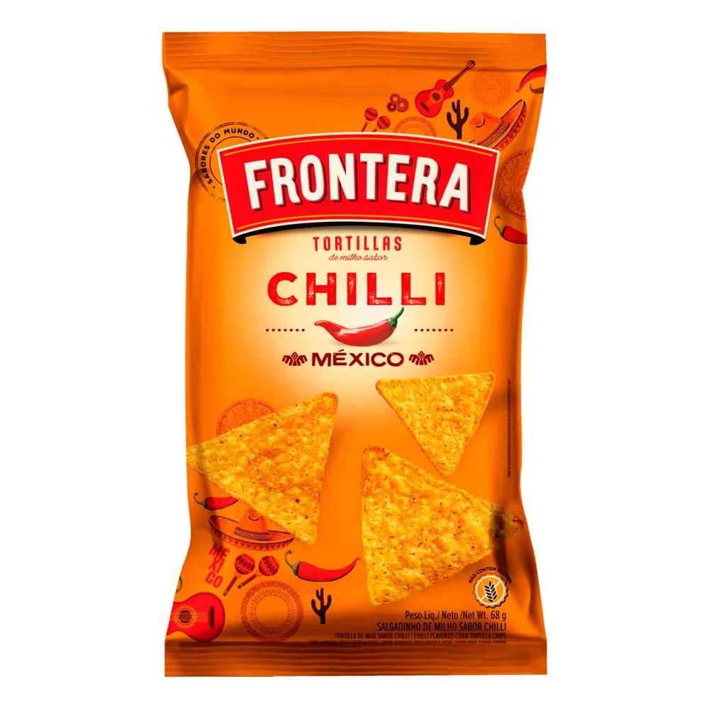 Chips Frontera Tortillas Sabor Chilli México 68g - Drogaria Araujo