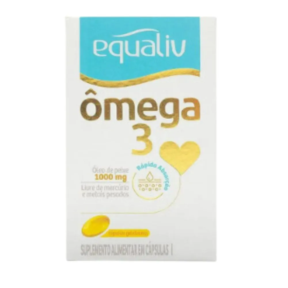 Equaliv Ômega 3 Óleo de Peixe 1000mg com 180 Cápsulas Gelatinosas