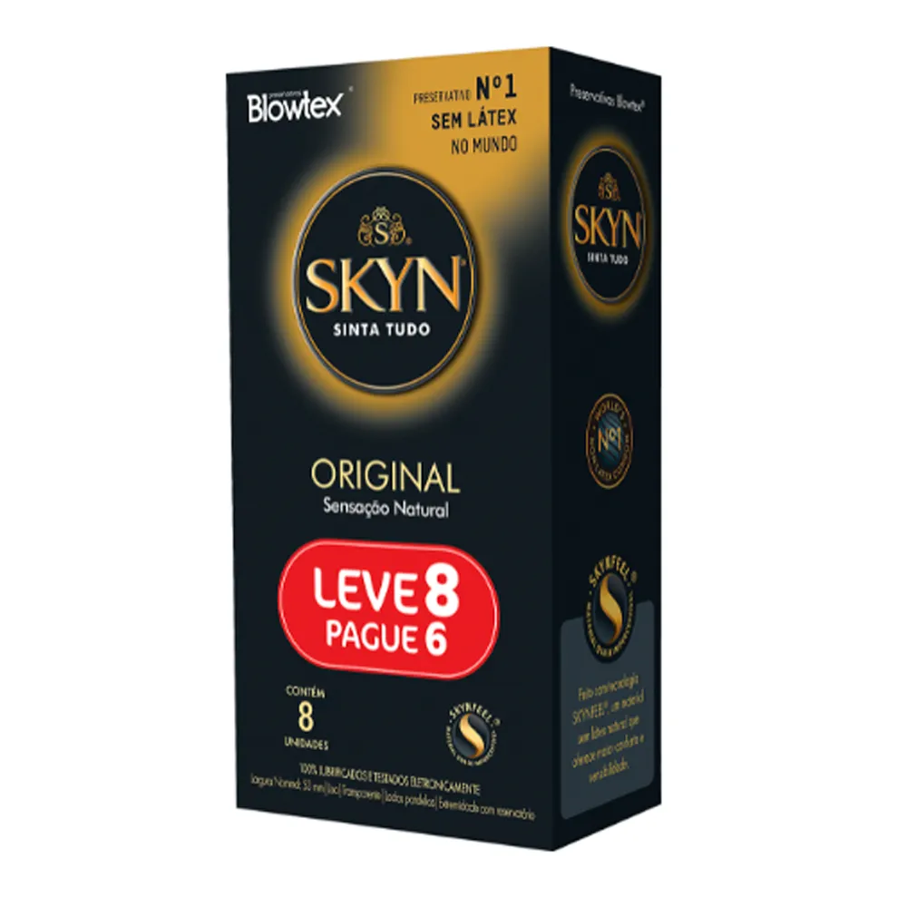 Preservativo Blowtex Skyn Original Leve 8 Pague 6 Unidades