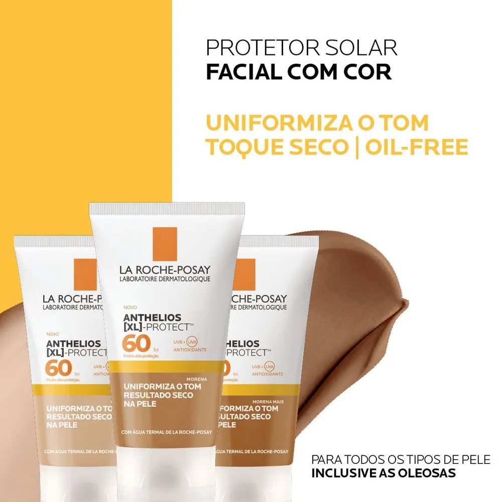 Protetor Solar Facial Anthelios XL-Protect Cor Clara FPS 60 Gel Creme