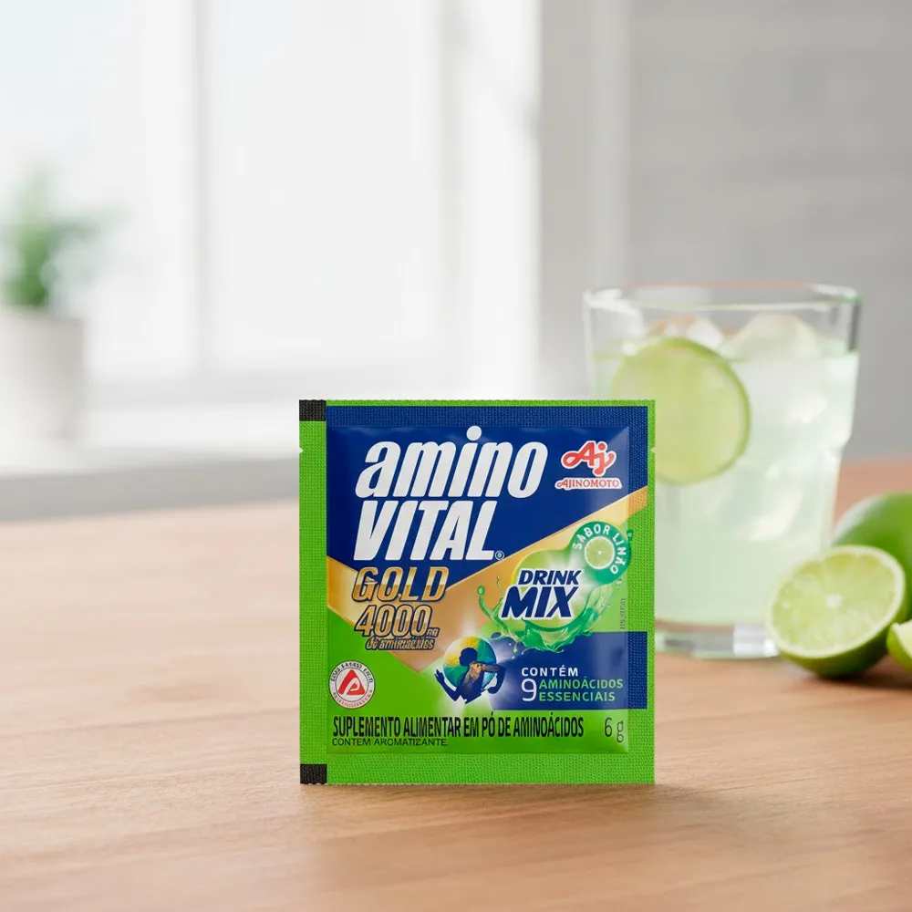 Amino Vital Gold 4000mg Drink Mix Sabor Limão 6g - Drogaria Araujo