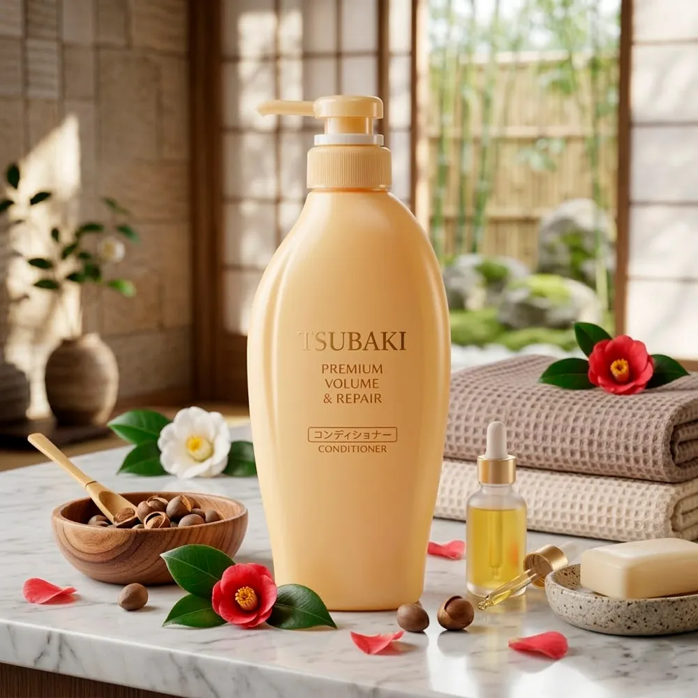 Condicionador Tsubaki Premium Volume e Repair 450ml - Drogaria Araujo