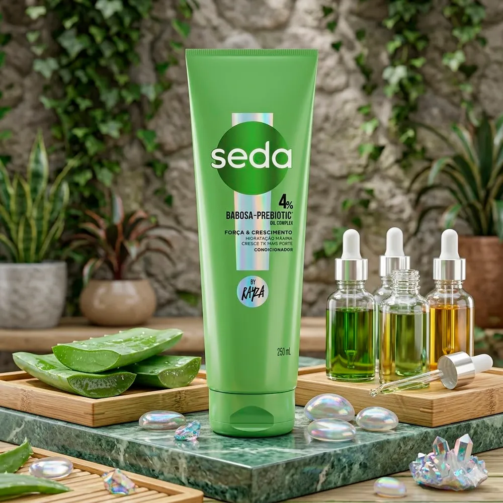 Condicionador Seda Força e Crescimento By Rayza Babosa e Prebiotic
