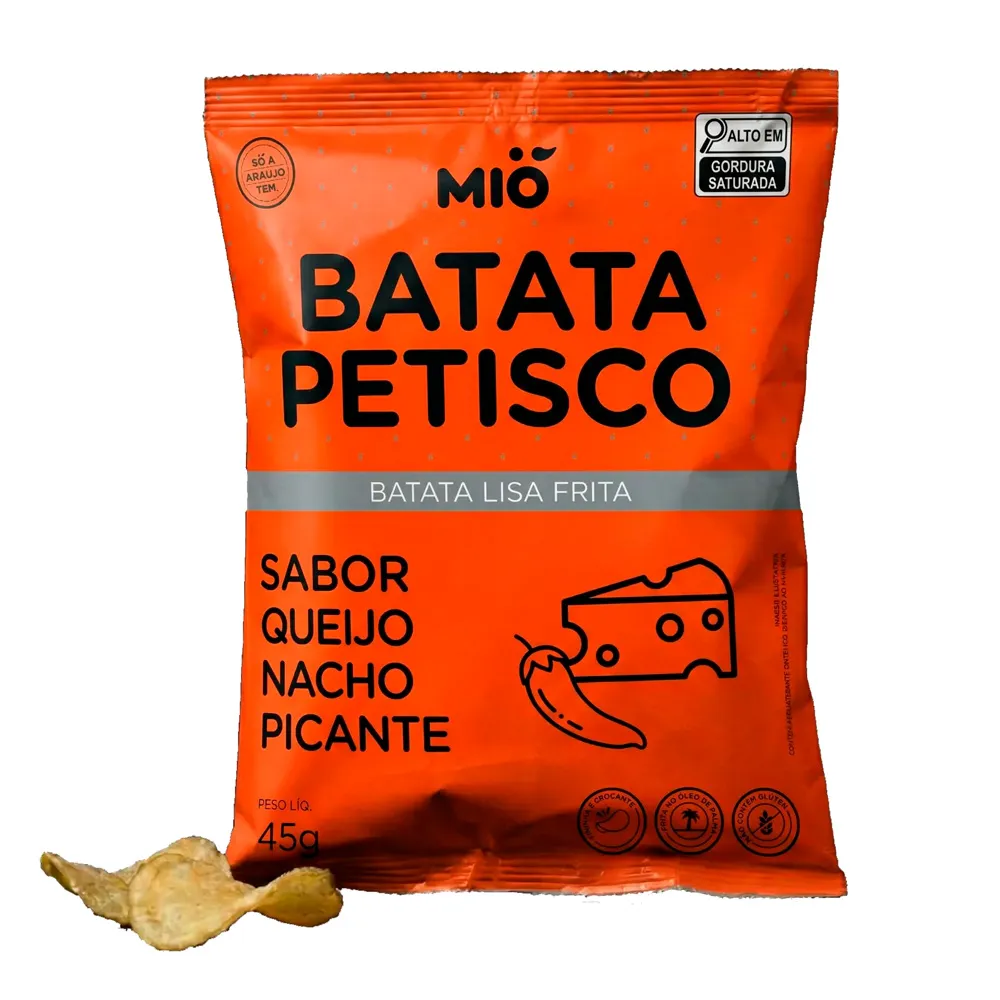 Myojo POTATO 他 Batata Petisco Mió Sabor Queijo Nacho Picante 45g - Drogaria Araujo