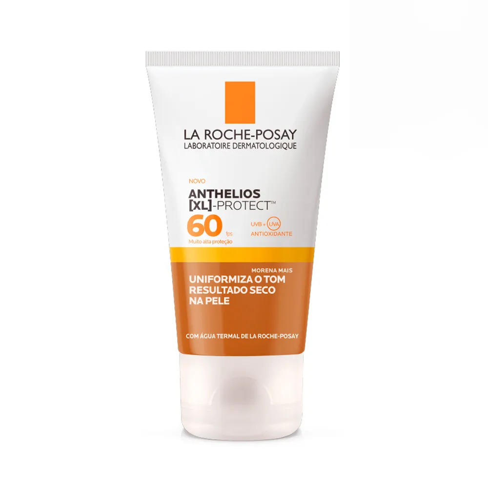 Protetor Solar Facial Anthelios XL-Protect Cor Morena Mais FPS 60 Gel Creme 40g