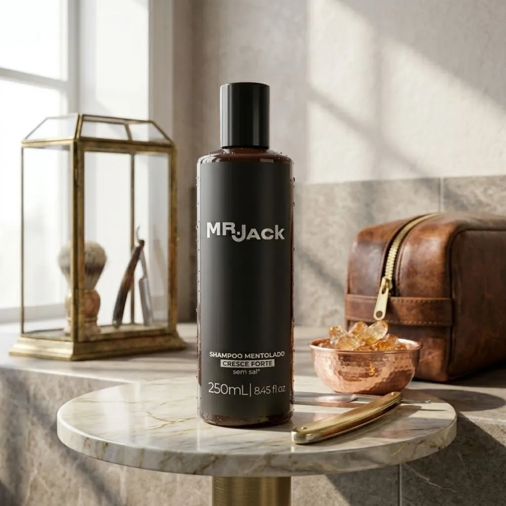 Shampoo Mr Jack Mentolado Cresce Forte Sem Sal 250ml - Drogaria Araujo