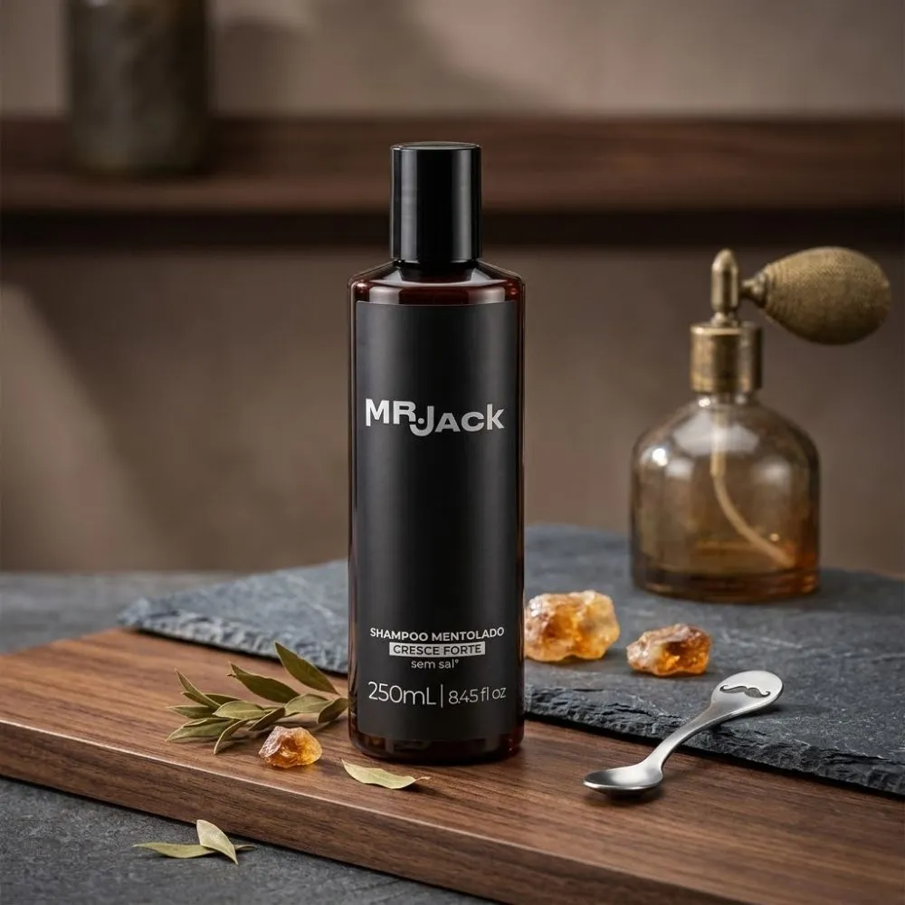 Shampoo Mr Jack Mentolado Cresce Forte Sem Sal 250ml - Drogaria Araujo