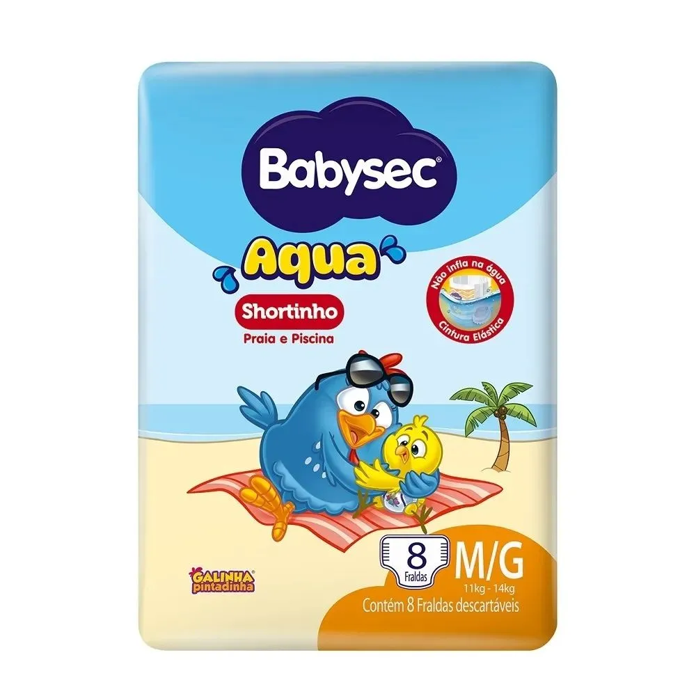 Fralda Babysec Aqua M/G 8 Unidades
