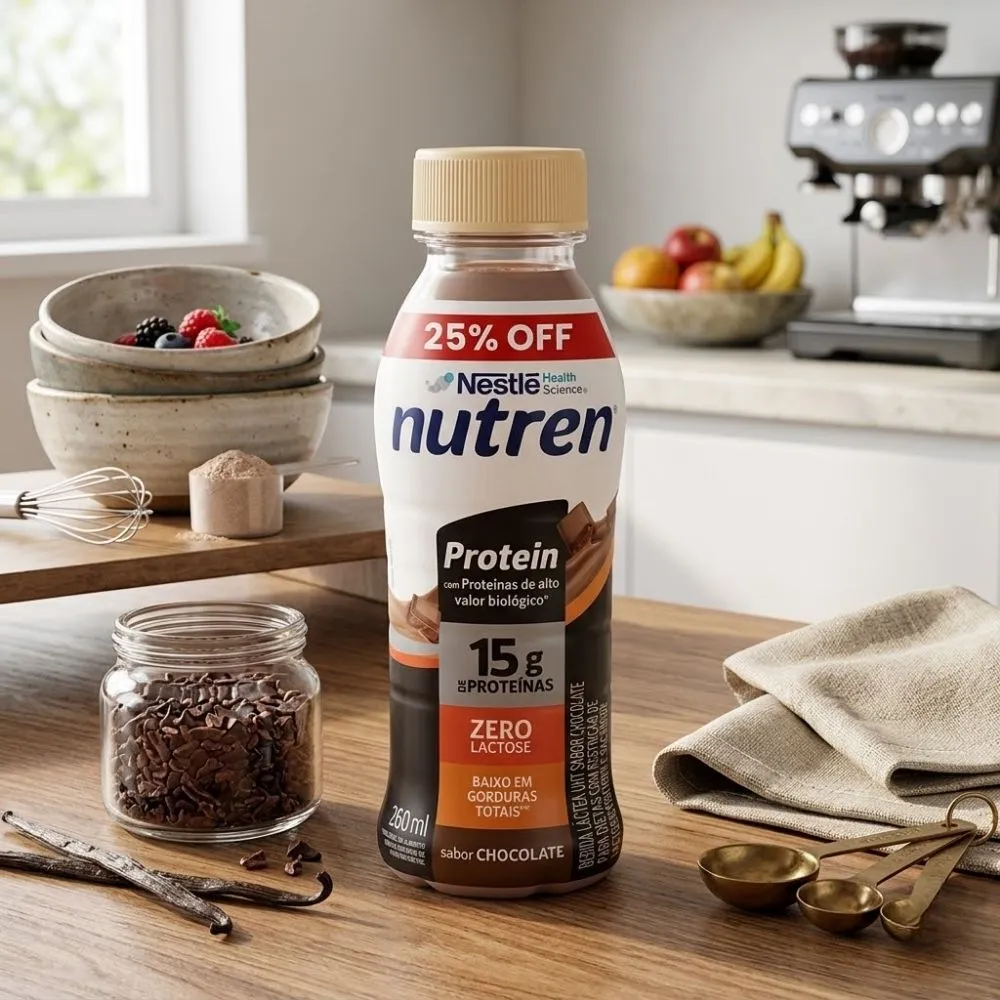 Nutren Protein 15g de Proteína Chocolate Zero Lactose 260ml 25