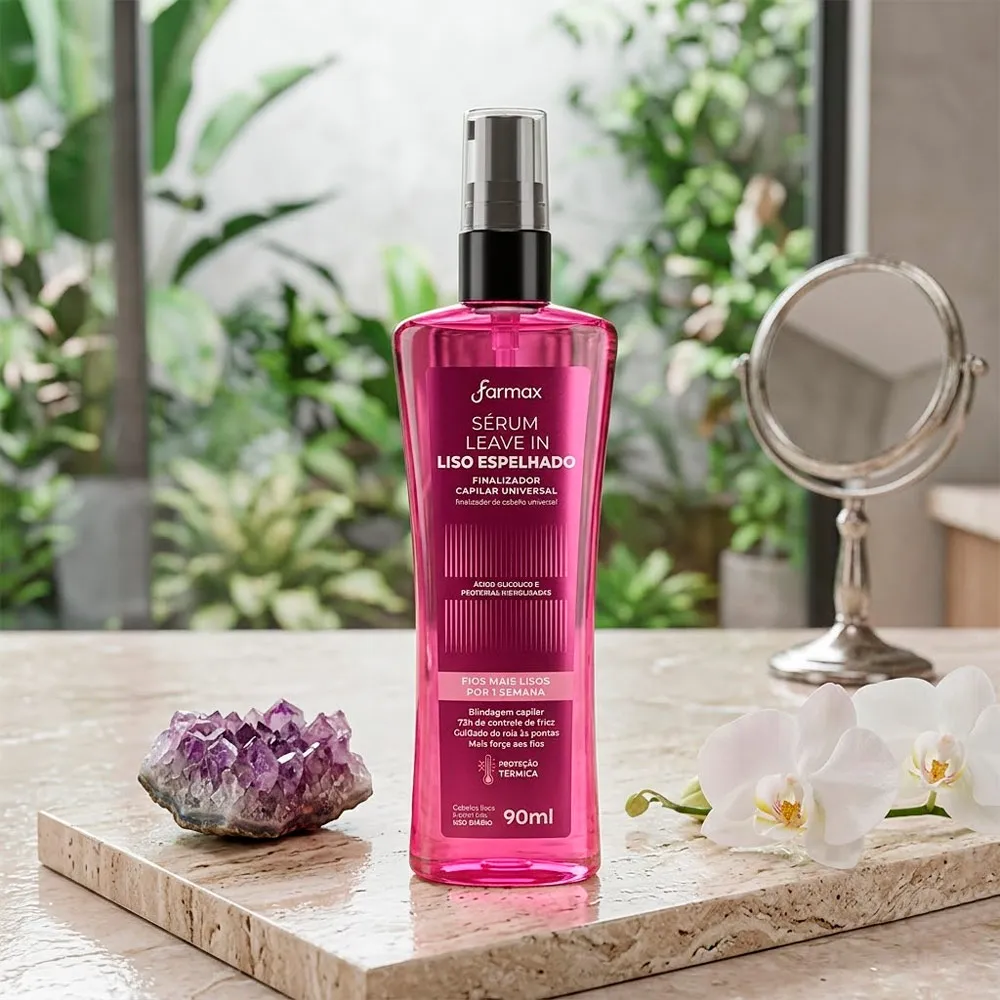 Sérum Leave In Farmax Liso Espelhado Finalizador 90ml - Drogaria