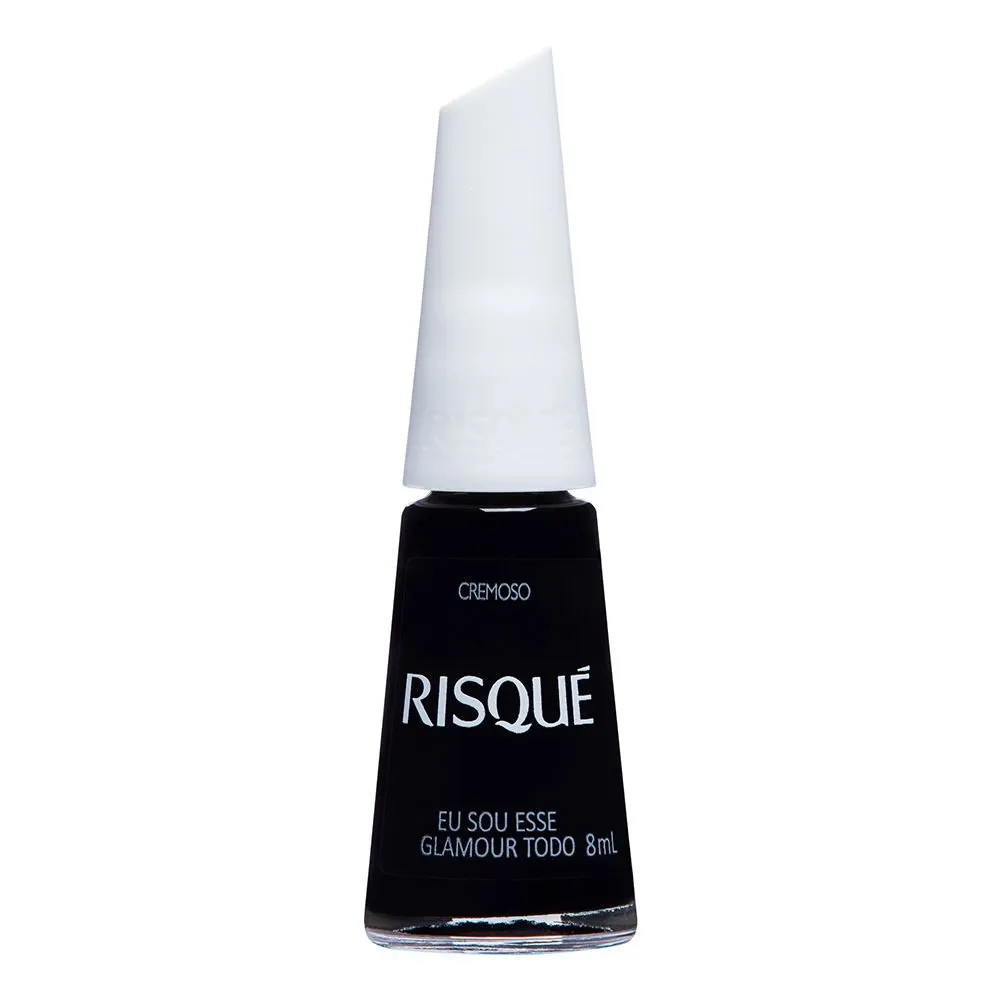 Esmalte Risqué Preto Cremoso Eu Sou Esse Glamour Todo 8ml