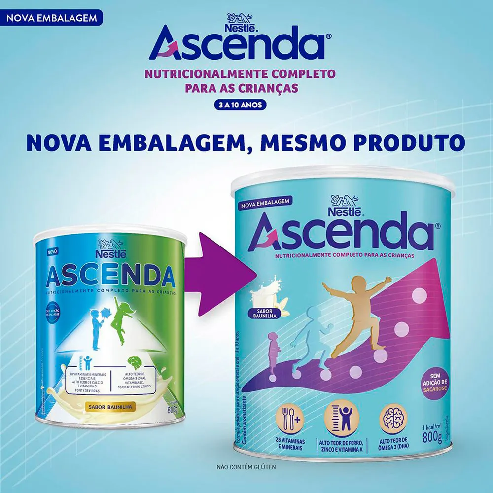 Suplemento Alimentar Nestlé Ascenda Baunilha 800g