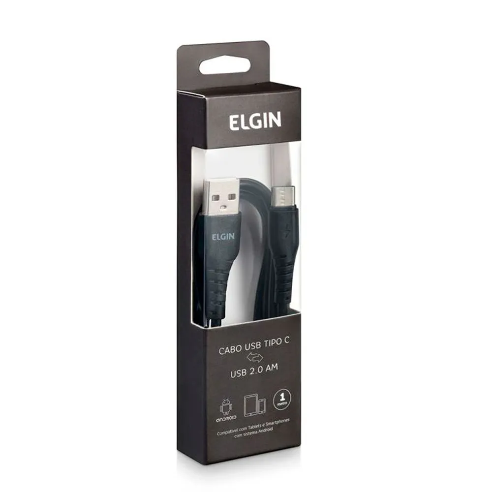 Cabo Usb Elgin Tipo C 2.0 Preto Am