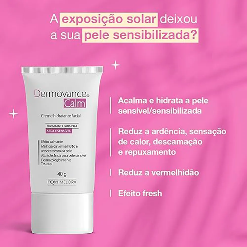 Dermovance Calm Hidratante Facial Pele Seca e Sensível 40g
