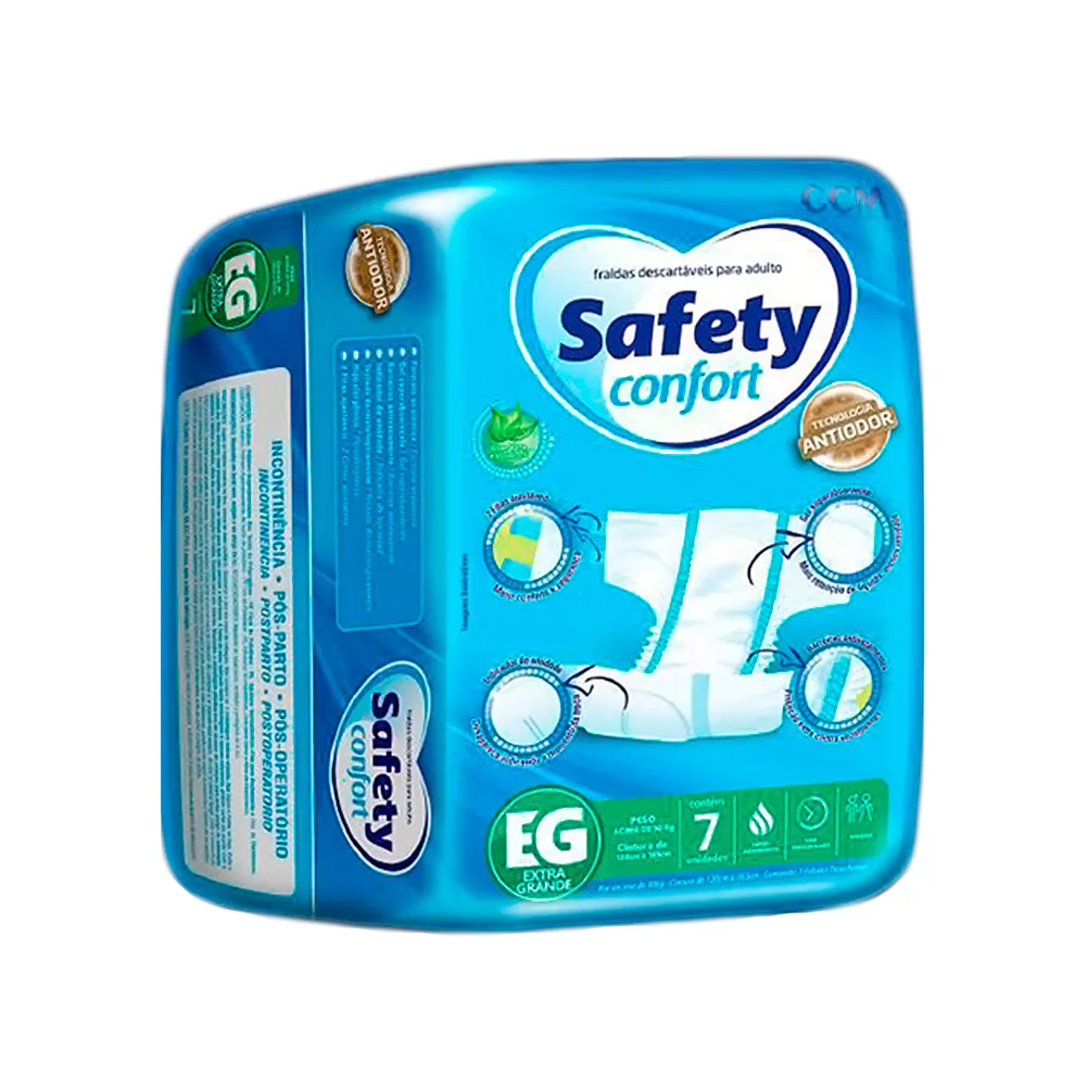 Fralda Geriátrica Safety Confort Tamanho EG 7 Unidades