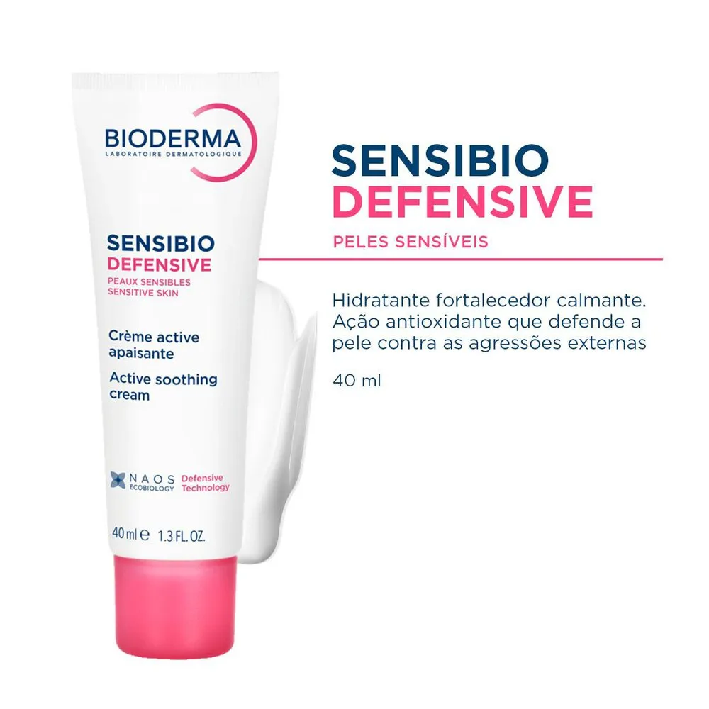 Bioderma Sensibio Defensive Hidratante Calmante Ativo para Peles