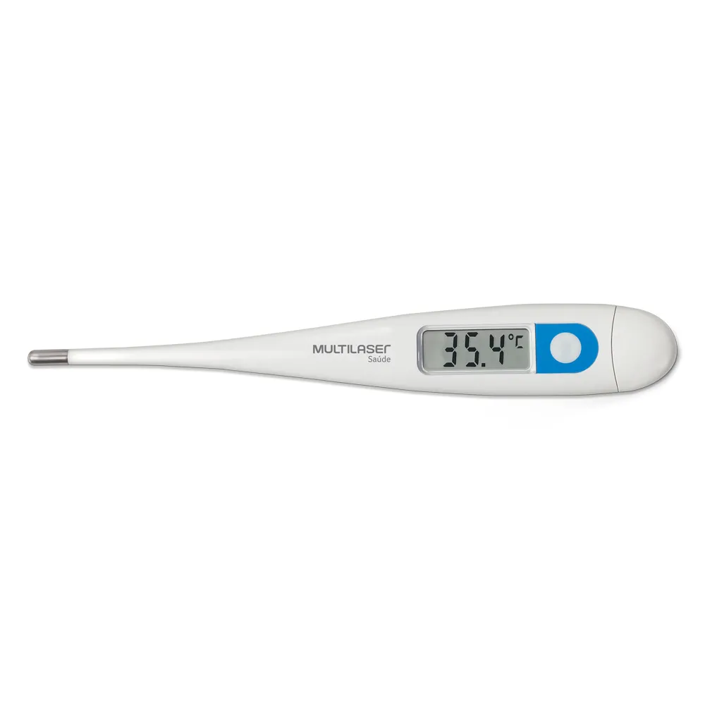Termômetro Clínico Digital Branco Multilaser Saúde HC070 com 1 Unidade
