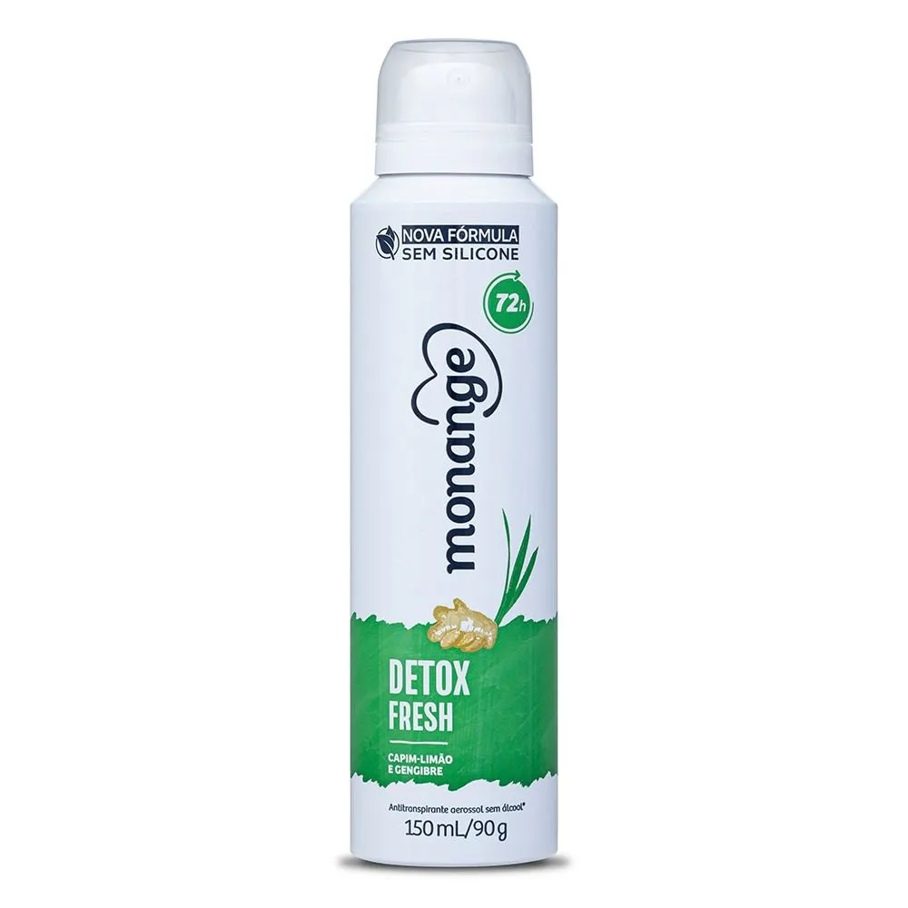 Desodorante Monange Detox Fresh Aerosol Antitranspirante 48h 150ml