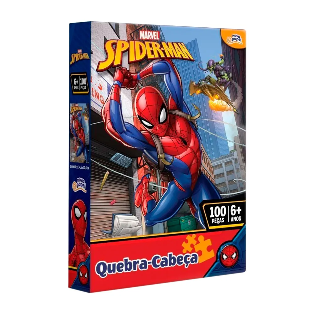 Quebra Cabeça Marvel Homem Aranha com 100 Peças