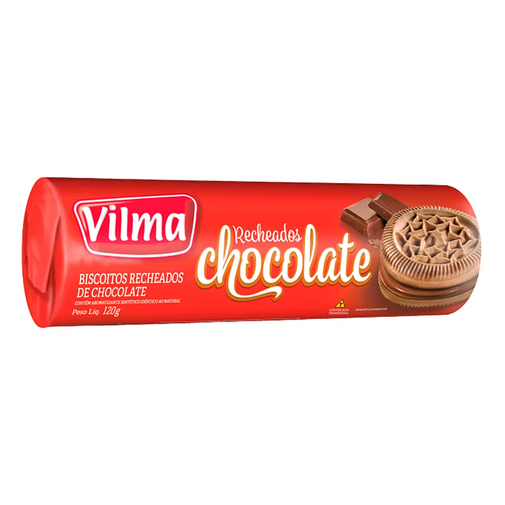 Biscoito Recheado Vilma Sabor Chocolate 120g