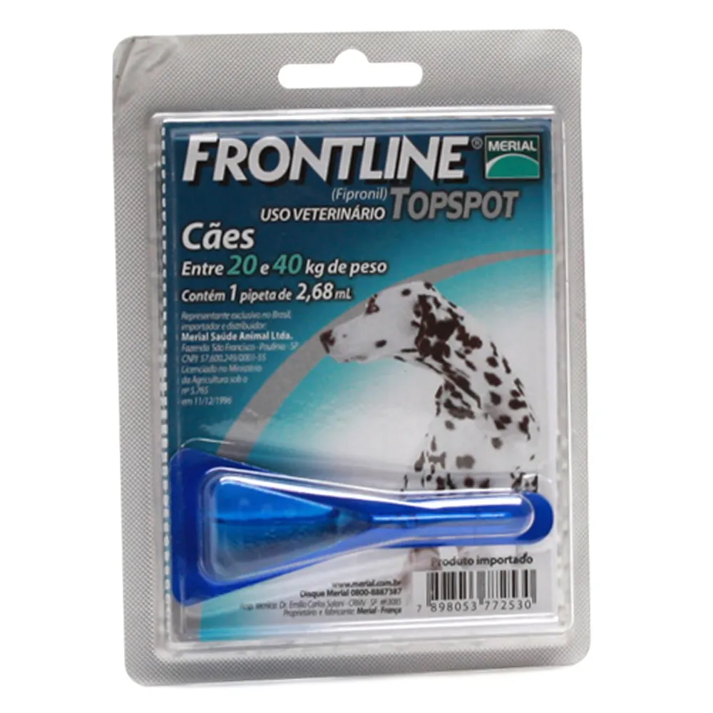 Frontline Topspot para Cães 20 a 40kg com 1 Pipeta de  2,68ml