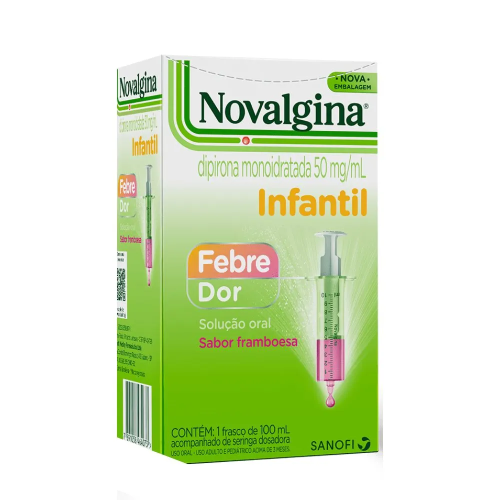 Novalgina Infantil 50mg/ml Analgésico e Antitérmico Solução Oral com 100ml