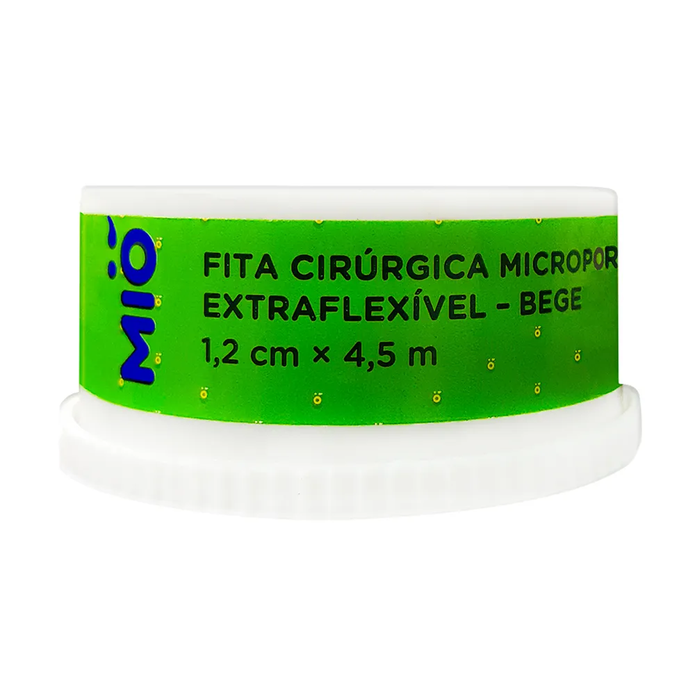 Fita Cirúrgica Microporosa Mió Extra Flexível Bege 1,2cm X 4,5m 1 Unidade