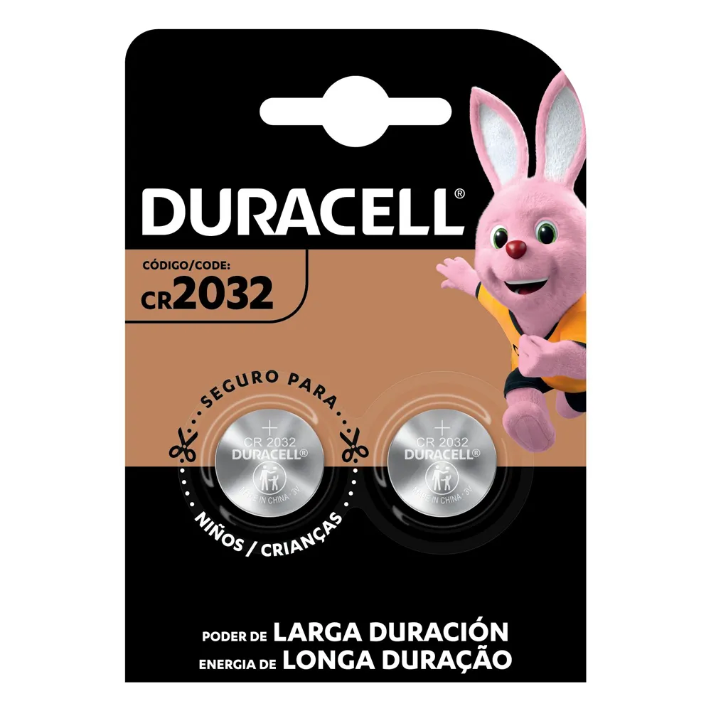Pilha Botão Lithium Duracell CR 2032 3V 2 Unidades - Drogaria Araujo