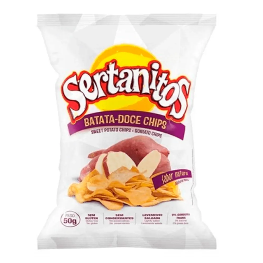 Chips Sertanitos Batata Doce 50g