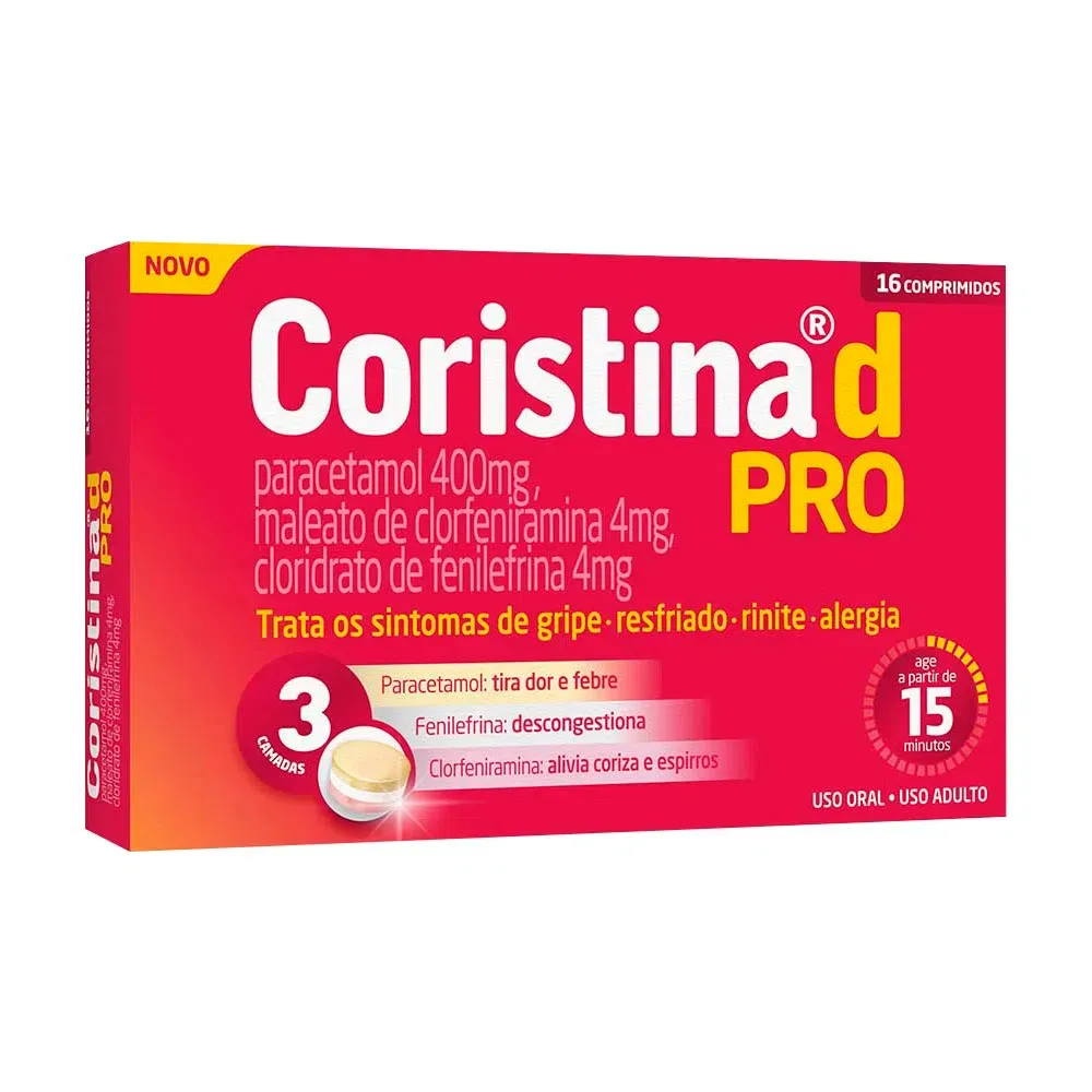 Coristina D PRO com 16 Comprimidos