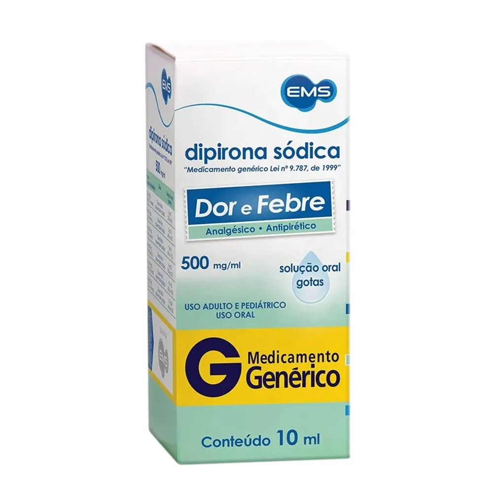 Dipirona Sódica 500mg/ml EMS Genérico Gotas 10ml